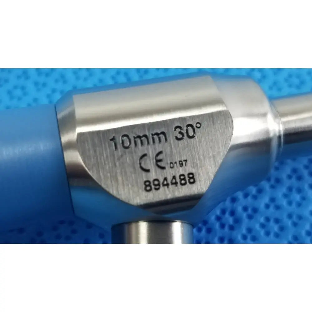 Silver surgical ideal eyes 10mm instrument with blue handle engraved 10mm 30 degree and ce certification