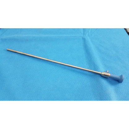 Silver surgical endoscope with blue ergonomic handle by Stryker ideal eyes 10mm autoclavable with trey