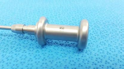 Silver trocar surgical orthopedic instrument with cylindrical handle and threaded shaft by stryker 502-344-500