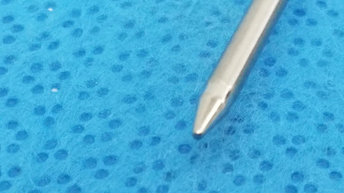 Stryker 502-344-500 trocar surgical orthopedic needle with sharp pointed tip and polished metallic silver finish