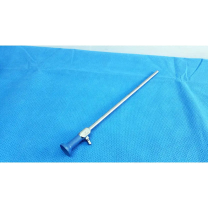 Stryker 502-457-010 10mm 0° autoclavable endoscope with silver surgical instrument and blue handle for reuse medical use