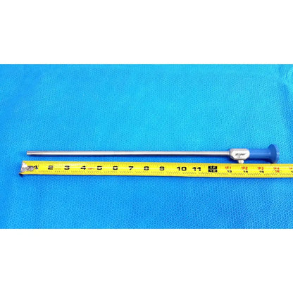 Silver surgical 10mm 0° autoclavable endoscope with blue handle and stryker engraving for reuse medical use
