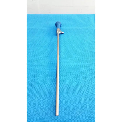 Silver stryker 502-457-010 10mm 0° autoclavable endoscope with blue ergonomic handle and metallic joints for reuse medical use