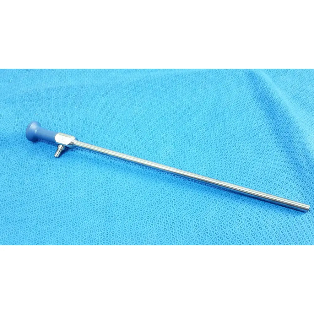 Stryker 502-457-010 silver autoclavable endoscope with blue ergonomic handle 10mm 0 reuse medical instrument