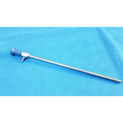 Stryker 502-457-010 silver autoclavable endoscope with blue ergonomic handle 10mm 0 reuse medical instrument