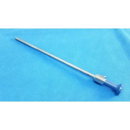 Stryker 502-457-010 10mm 0° autoclavable endoscope with silver metallic shaft and blue handle for reuse medical use