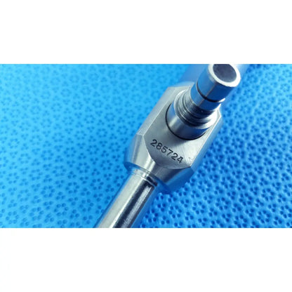 Silver metallic stryker 502-457-010 10mm 0° autoclavable endoscope with engraved serial number 285724 for reuse medical use