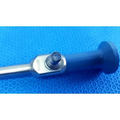 Blue-handled autoclavable endoscope 10mm 0° with metallic shaft and engraved number 35770 for reuse medical use