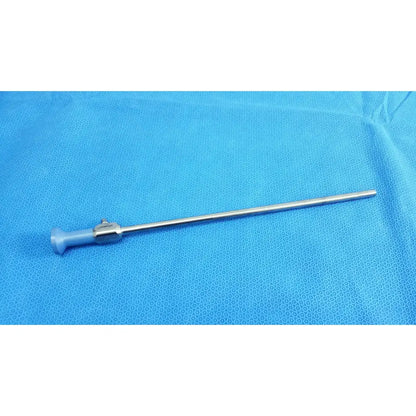 Silver autoclavable endoscope with blue plastic handle and metallic shaft 10mm 0° autoclavable reuse medical device