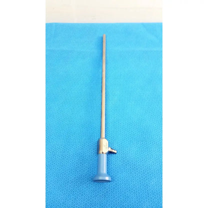 Silver stryker 10mm 0° autoclavable endoscope with blue handle and valve for reuse medical applications