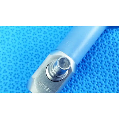 Silver-colored metal torque wrench with light blue handle and serial number 367181 for reuse medical 10mm 0° autoclavable endoscope
