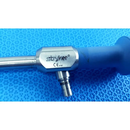Stryker 502-457-030 10mm 30° autoclavable endoscope with metallic shaft and blue ergonomic handle