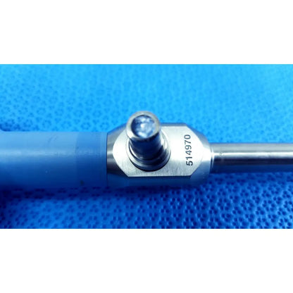 Silver surgical instrument with blue plastic handle and engraved serial number 514970 for stryker 10mm 30° autoclavable endoscope