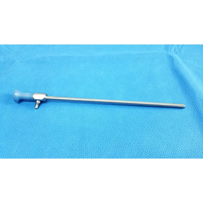 Silver stryker 502-457-030 10mm 30° autoclavable endoscope with blue-gray handle and metallic shaft for reuse medical use