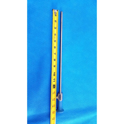 Silver surgical autoclavable endoscope with blue handle featuring a long slender metallic shaft 10mm 30° autoclavable endoscope