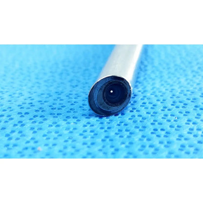 Silver cylindrical 10mm 30° autoclavable endoscope lens with black circular aperture and metallic finish for medical use