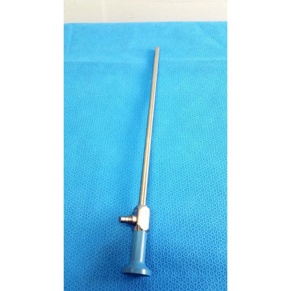 Silver stryker 10mm 30° autoclavable endoscope with blue handle and hexagonal joint for reuse medical procedures