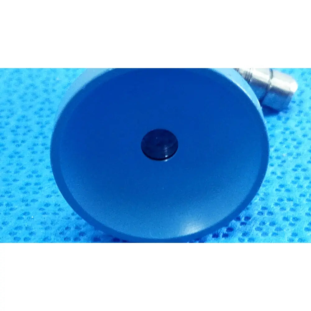 Blue circular plastic component with central black button for stryker ideal eyes 5mm autoclavable endoscope