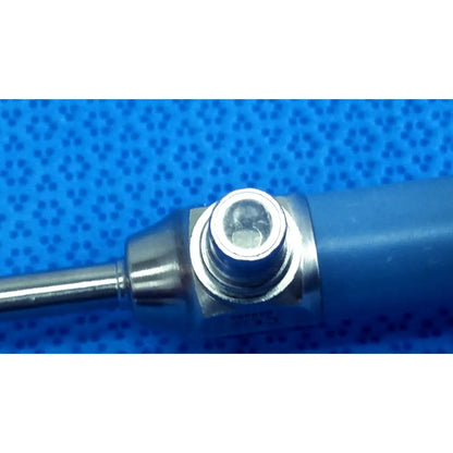 Blue-handled soldering iron with metallic tip and silver housing for stryker ideal eyes 5mm autoclavable endoscope