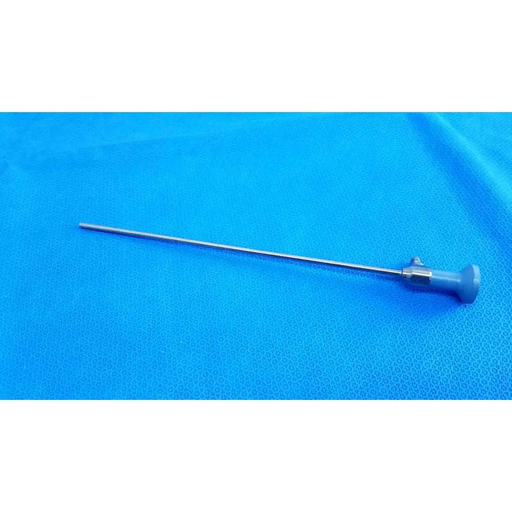 Silver surgical ideal eyes 5mm endoscope with blue ergonomic handle autoclavable for precise medical use