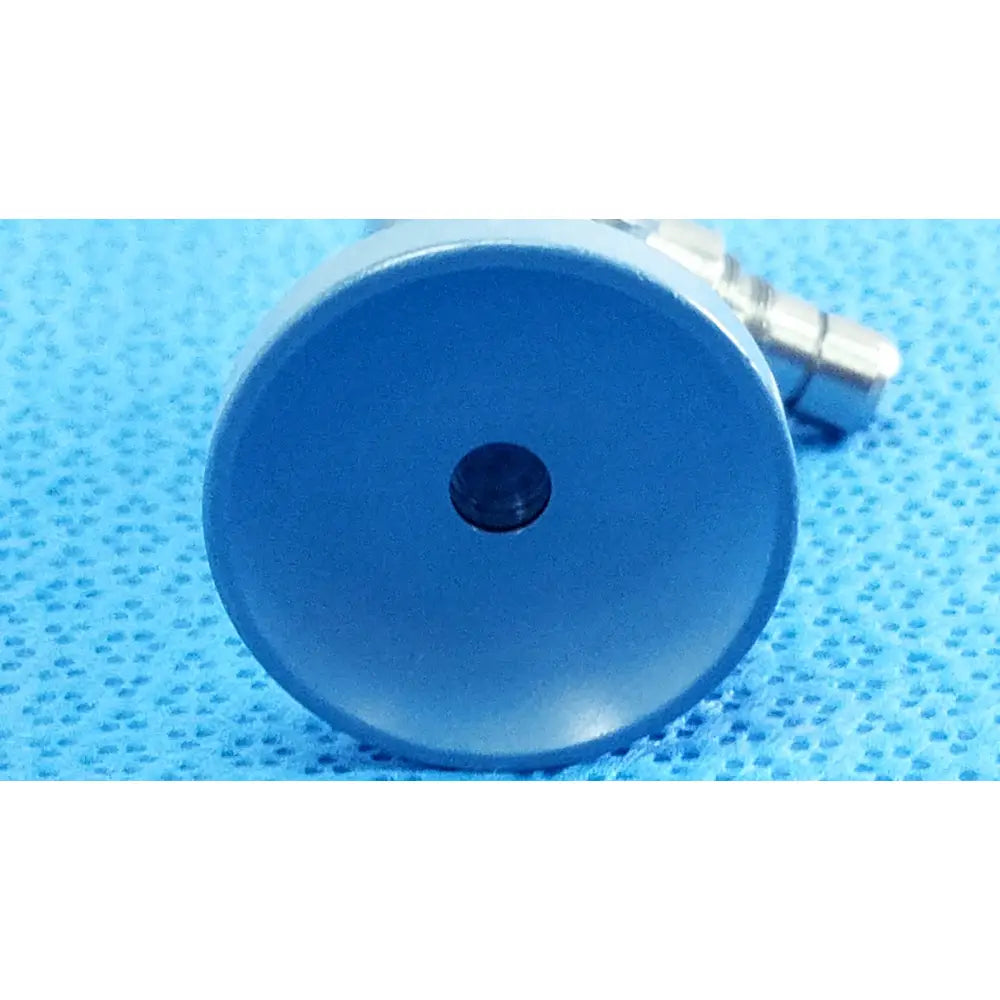 Blue cylindrical autoclavable endoscope with central black screw component ideal eyes 5mm by stryker