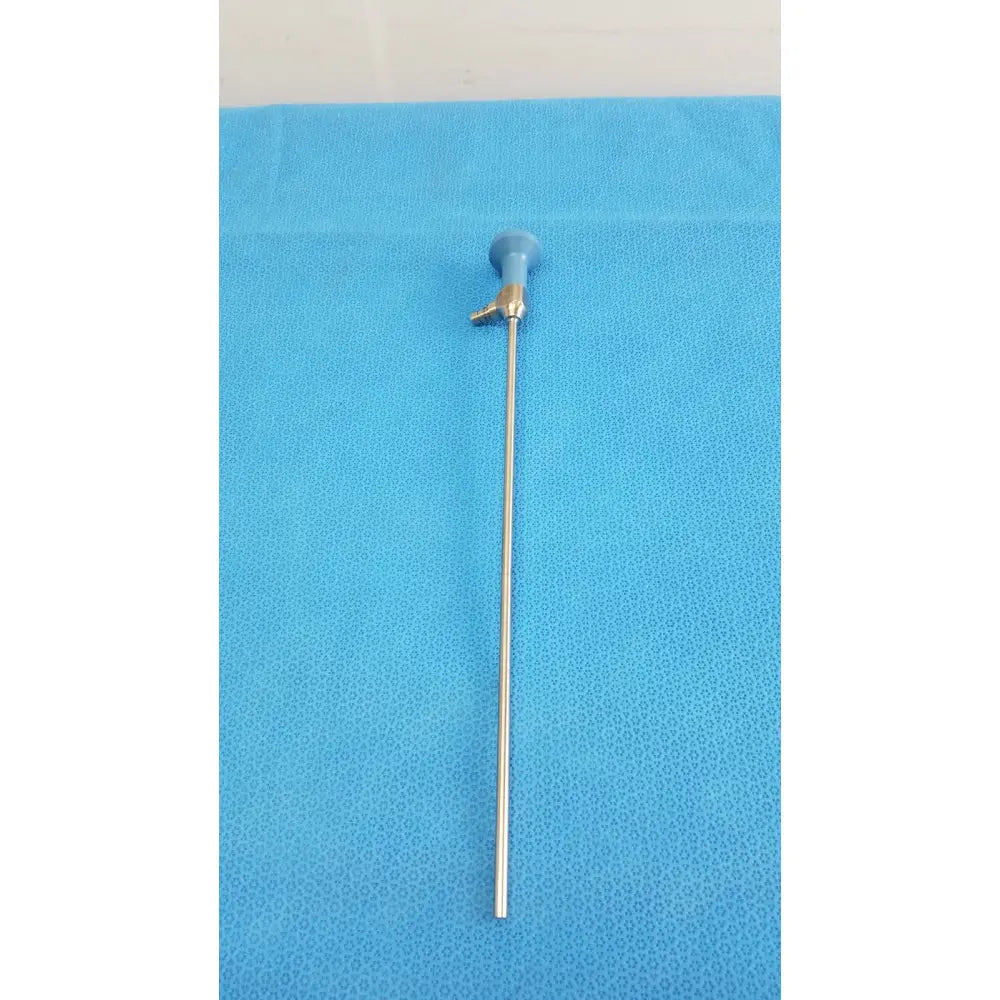 Blue-handled Stryker ideal eyes 5mm 0 degree autoclavable surgical endoscope with metallic shaft for precision use