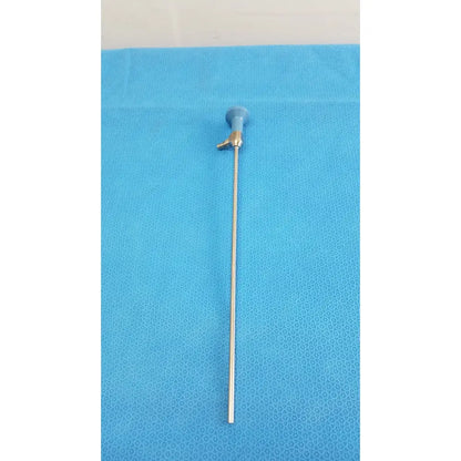 Blue-handled Stryker ideal eyes 5mm 0 degree autoclavable surgical endoscope with metallic shaft for precision use