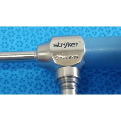 Stryker ideal eyes 5mm 0° autoclavable endoscope with metallic joint and blue handle for surgical use