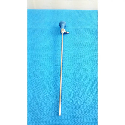 Blue-handled stryker ideal eyes 5mm 0° autoclavable endoscope with long slender metallic shaft for surgical use