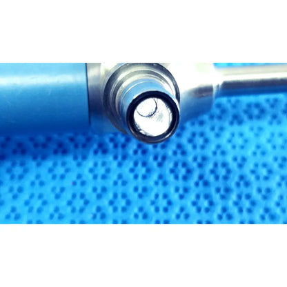 Silver ideal eyes 5mm dental handpiece with black rubber grip and polished metallic finish for precision use