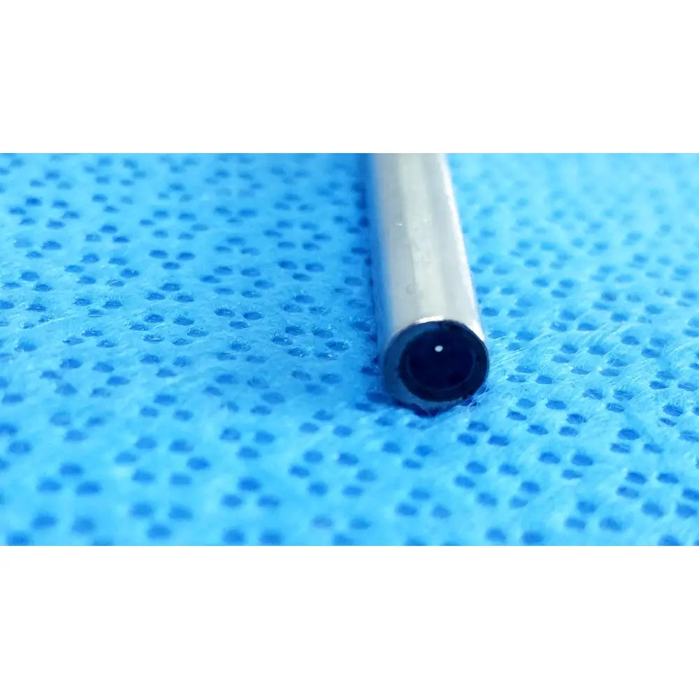 Silver cylindrical autoclavable endoscope with a black circular end cap ideal eyes 5mm by stryker