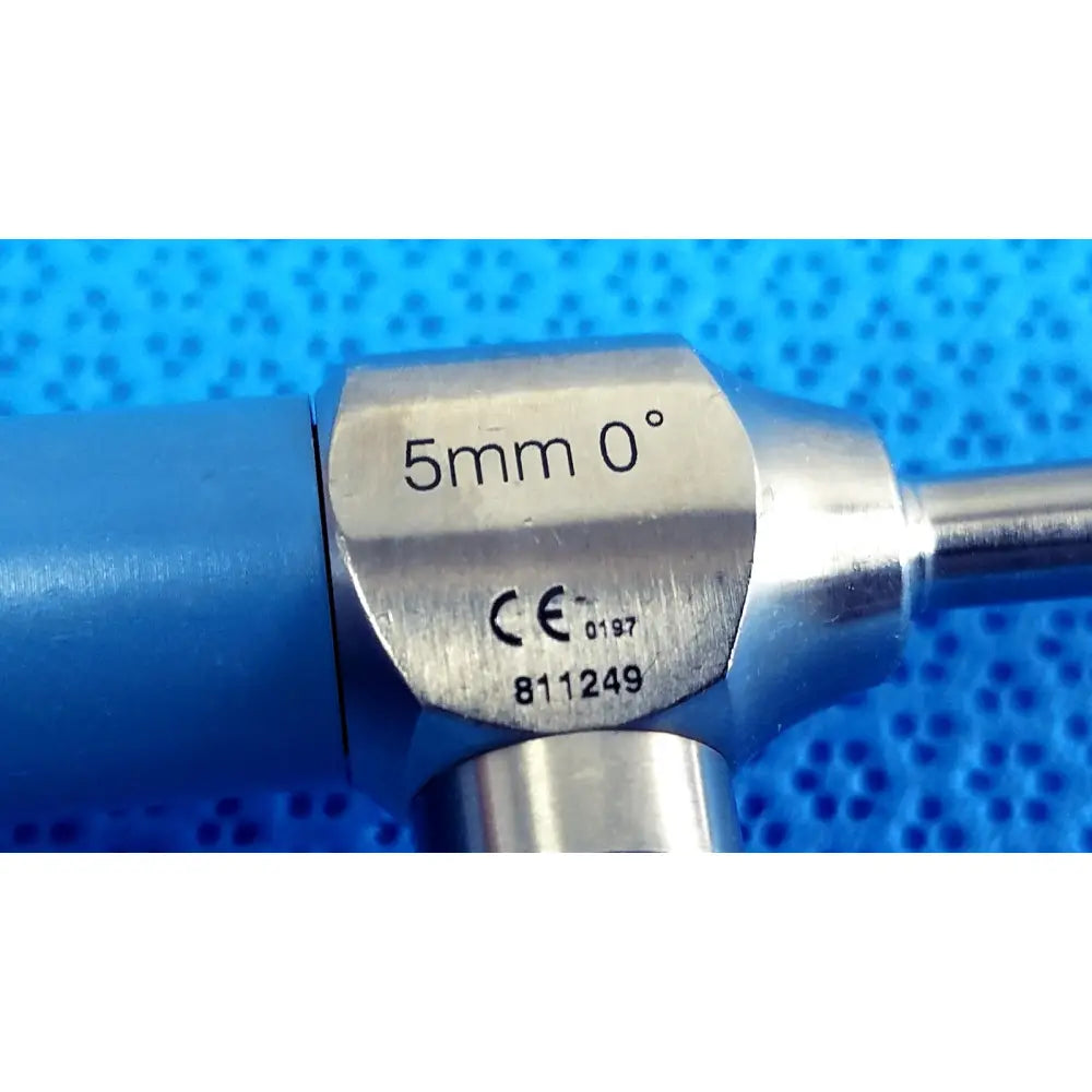 Silver surgical ideal eyes 5mm endoscope with blue handle marked 5mm 0° and ce certification autoclavable