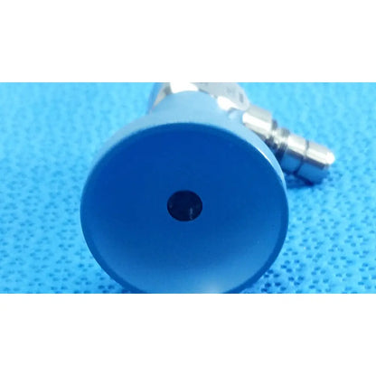Blue cylindrical ideal eyes 5mm autoclavable endoscope with central hole and metallic connectors for medical use