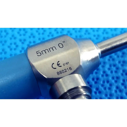 Silver metallic ideal eyes 5mm autoclavable endoscope with blue handle marked 5mm 0 degree and CE certification