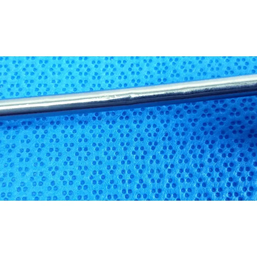 A sleek metallic cylindrical rod with polished silver finish from stryker ideal eyes 5mm autoclavable endoscope model 502-539-010