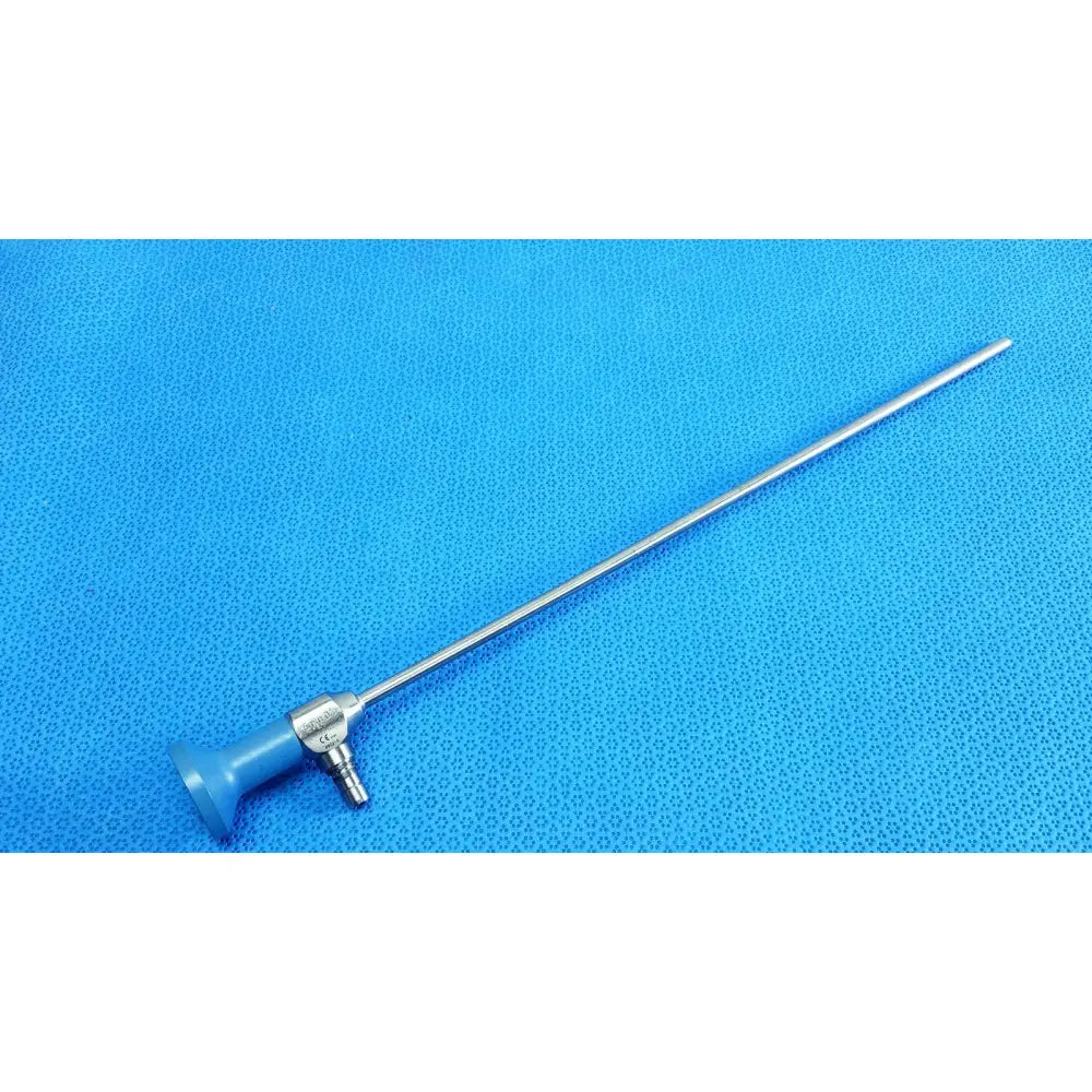 Silver surgical endoscope with blue handle and metallic joints ideal eyes 5mm autoclavable for medical use