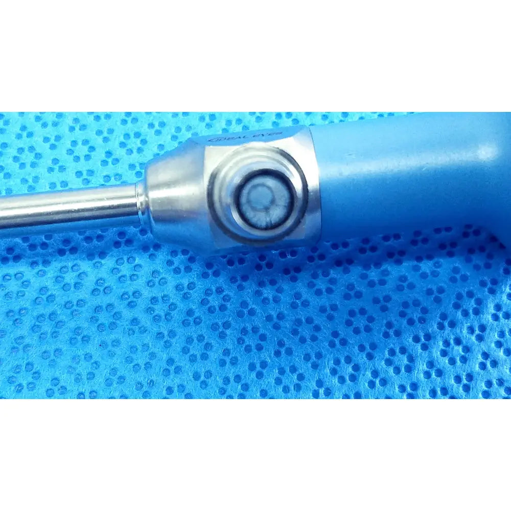 Blue-handled ideal eyes 5mm autoclavable endoscope with metallic shaft and engraved stryker circular head