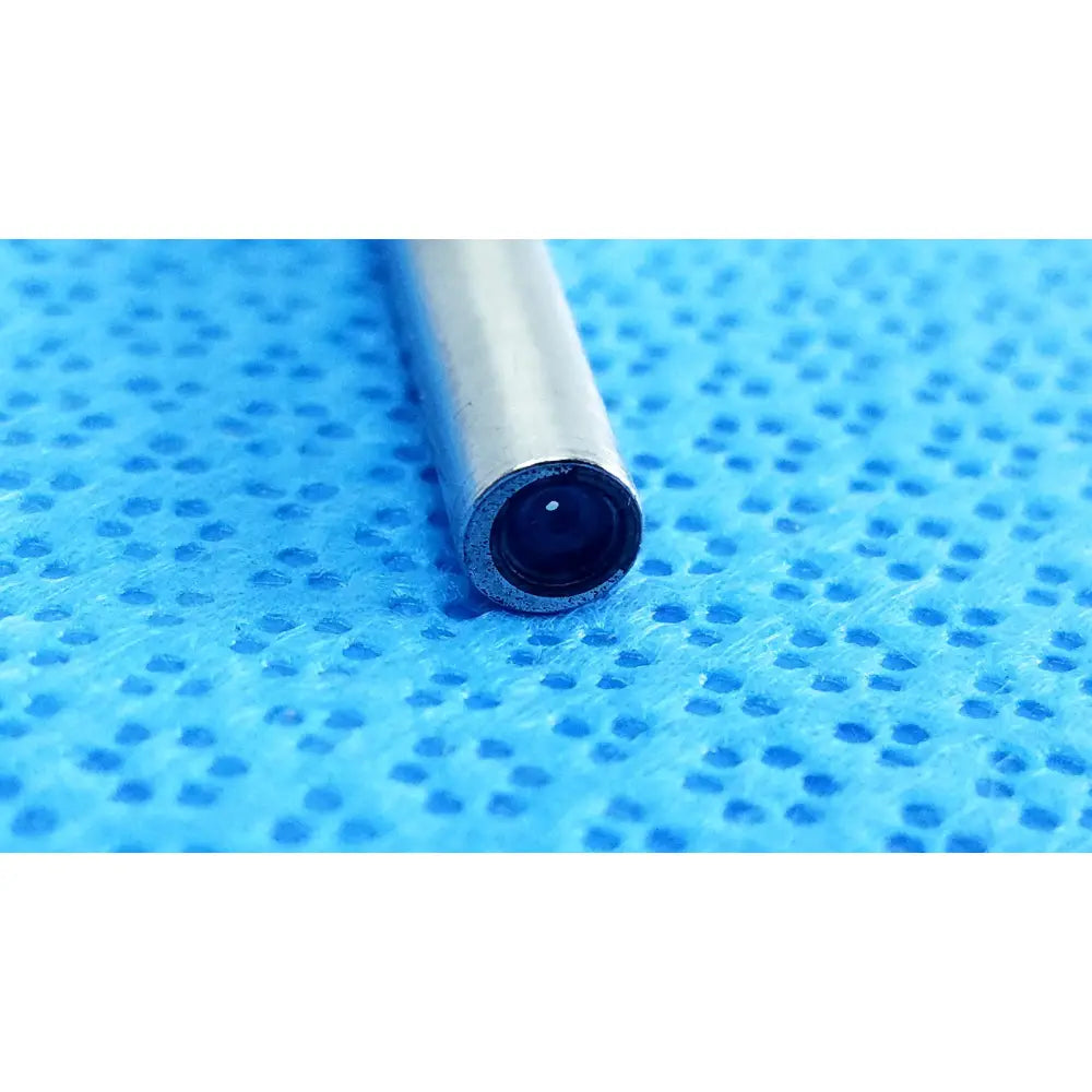 Silver cylindrical camera lens with black aperture end for stryker ideal eyes 5mm 0° autoclavable endoscope