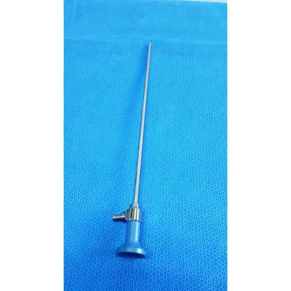 Silver surgical ideal eyes 5mm endoscope with blue handle and metallic joint for autoclavable use by Stryker