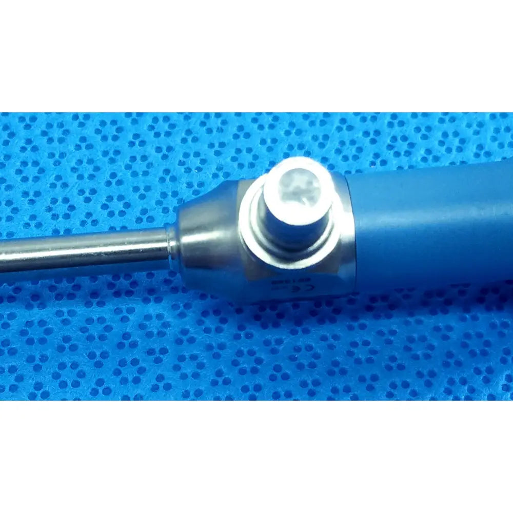 Blue cylindrical ideal eyes 5mm autoclavable endoscope with metallic silver tip and shaft by stryker
