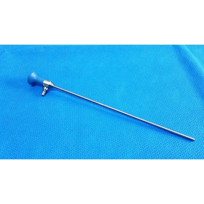 Blue-handled Stryker ideal eyes 5mm surgical endoscope with metallic shaft for autoclavable medical use