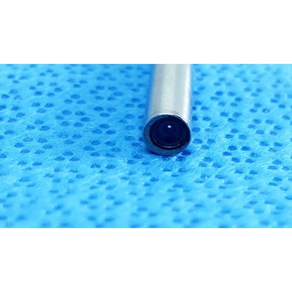 Silver cylindrical ideal eyes 5mm autoclavable endoscope with a black lens tip for precise surgical viewing