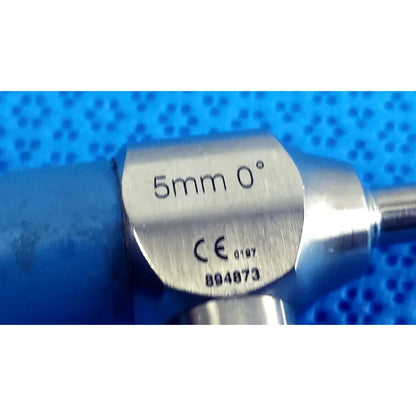 Silver metallic ideal eyes 5mm autoclavable endoscope with engraved markings on polished surface for surgical use