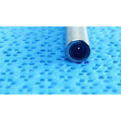 Silver cylindrical stryker ideal eyes 5mm autoclavable endoscope with black lens and metallic finish