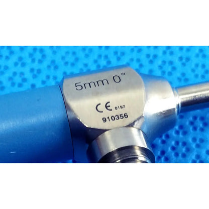 Silver metallic stryker ideal eyes 5mm autoclavable endoscope with blue handle and ce marked engraving