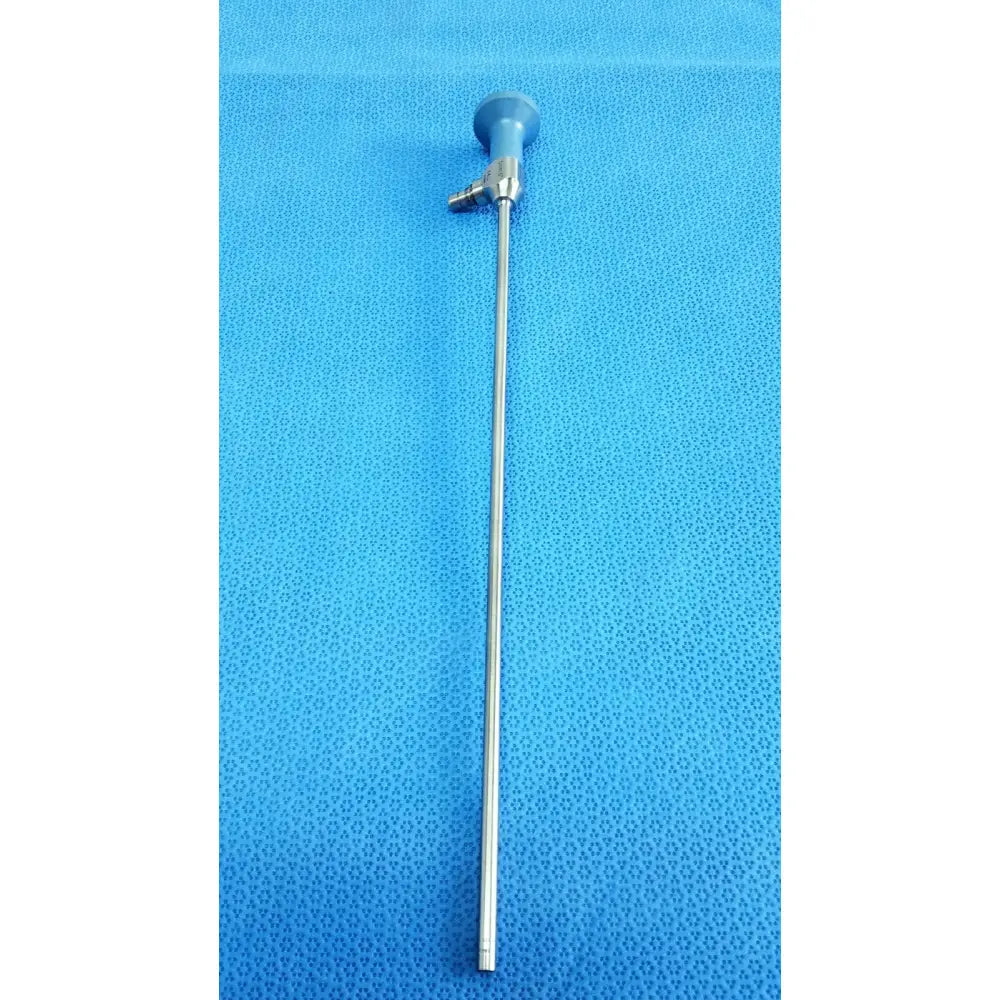 Blue-handled stryker ideal eyes 5mm autoclavable endoscope with slender metallic shaft for precise surgical use