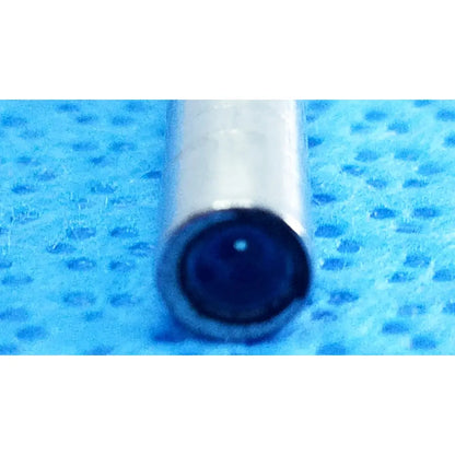 Silver cylindrical autoclavable endoscope with dark blue lens tip ideal eyes 5mm by stryker model 502-539-010