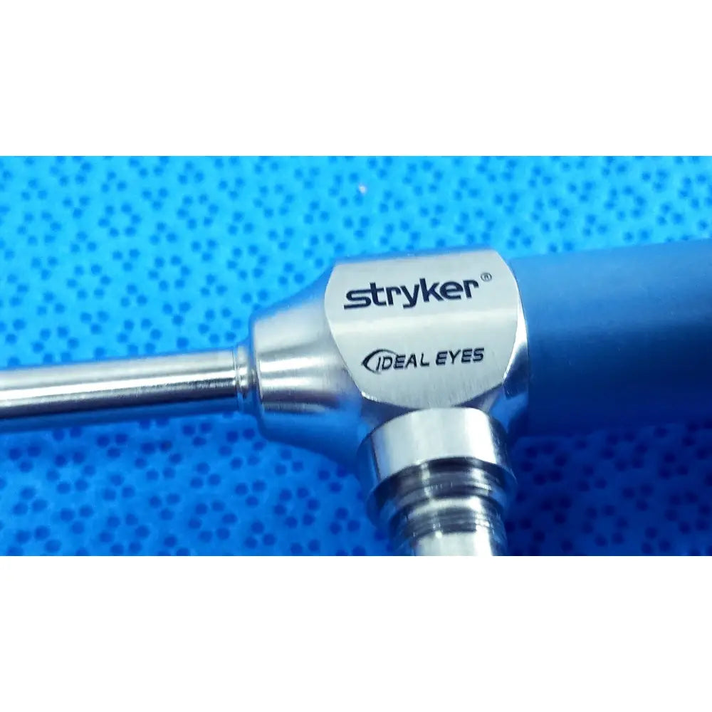 Stryker 502-539-010 ideal eyes 5mm 0° autoclavable endoscope with metallic silver joint and blue handle