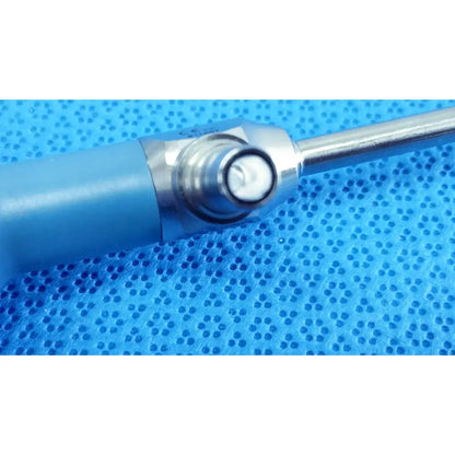 Blue-handled stryker ideal eyes 5mm autoclavable endoscope with metallic shaft and polished chrome joint