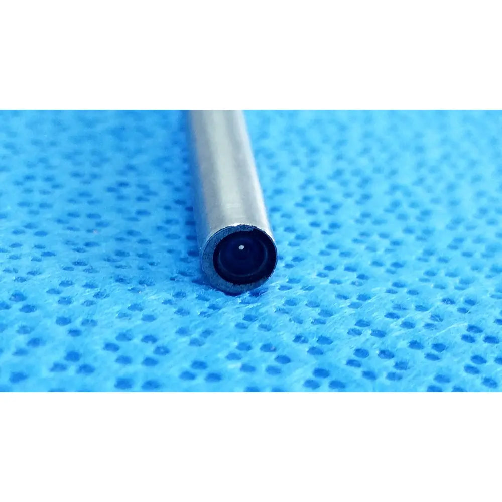 Silver cylindrical autoclavable endoscope with black lens ideal eyes 5mm by stryker model 502-539-010